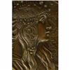 Image 2 : Signed Original Emperor Egyptian Princess Wall Mount Bas Relief Bronze Sculpture