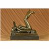 Image 1 : EXQUISITE BRONZE FRENCH ART DECO EROTIC NUDE ON BED