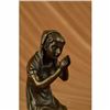 Image 5 : Our Blessed Mother Virgin Mary Praying Bronze Sculpture Marble Base Statue Decor
