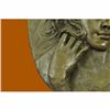 Image 3 : Art Deco/Noveaue Large Woman Face Bas Relief Wall Mount Bronze Sculpture Figure