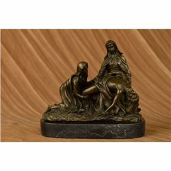 The Lamentation of Christ Jesus With Virgin Mary and Saint Mary Magdalene Bronze