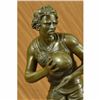 Image 5 : Art Deco 100% Bronze Marble Sculpture Statue Figure Rugby Football Player Decor