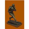 Image 2 : Handcrafted Aussie Rugby Player Bronze Sculpture Marble Base Trophy Figurine Art