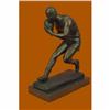 Image 3 : Handcrafted Aussie Rugby Player Bronze Sculpture Marble Base Trophy Figurine Art