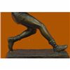 Image 6 : Handcrafted Aussie Rugby Player Bronze Sculpture Marble Base Trophy Figurine Art