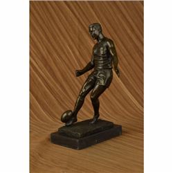 Large Muscular Rugby Player Bronze Sculpture Statue Marble Figurine by Milo