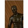 Image 4 : Large Muscular Rugby Player Bronze Sculpture Statue Marble Figurine by Milo