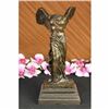 Image 1 : FINE FRENCH 19C GRAND TOUR BRONZE GODDESS OF VICTORY NIKE ON MARBLE BASE