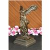 Image 2 : FINE FRENCH 19C GRAND TOUR BRONZE GODDESS OF VICTORY NIKE ON MARBLE BASE