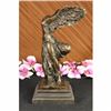 Image 3 : FINE FRENCH 19C GRAND TOUR BRONZE GODDESS OF VICTORY NIKE ON MARBLE BASE