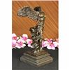 Image 5 : FINE FRENCH 19C GRAND TOUR BRONZE GODDESS OF VICTORY NIKE ON MARBLE BASE