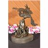 Image 4 : EAGLE ON WAVES REAL 100% BRONZE STATUE/SCULPTURE/FIGURINE FIGURE ART DECO
