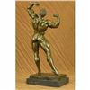 Image 3 : BRONZE STATUE--MALE NUDE--GAY INTEREST---BODYBUILDER MUSCULAR ART DECO FIGURINE