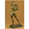 Image 4 : BRONZE STATUE--MALE NUDE--GAY INTEREST---BODYBUILDER MUSCULAR ART DECO FIGURINE
