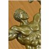 Image 5 : BRONZE STATUE--MALE NUDE--GAY INTEREST---BODYBUILDER MUSCULAR ART DECO FIGURINE