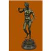 Image 1 : Signed Snake Charmer by Bourgeois Bronze Sculpture Marble Base Figurine Figure