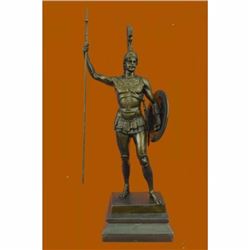 After Johannes Gotz Achilles in Hoplite Uniform Bronze Sculpture Marble Figurine