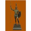 Image 1 : After Johannes Gotz Achilles in Hoplite Uniform Bronze Sculpture Marble Figurine