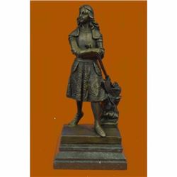 Signed Fremiet French Artisan Tribute to Joan of Arc Bronze Sculpture Statue Art