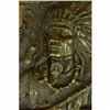 Image 2 : Wall Mount Native Indian Chief with peace Pipe Bronze Sculpture Statue Figurine