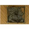 Image 5 : Wall Mount Native Indian Chief with peace Pipe Bronze Sculpture Statue Figurine