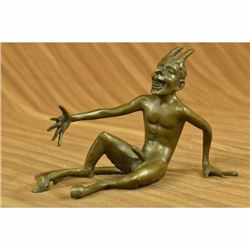 Hot Cast Laughing Satyr Collectible Bronze Sculpture Statue Figurine Figure