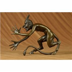Large Satyr Chasing Nymph Bronze Sculpture Statue Figurine Figure Hot Cast Decor