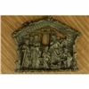Image 1 : Religious Wall Hanging Plaque of Birth of Jesus Christ - Solid Bronze Sculpture