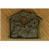 Image 4 : Religious Wall Hanging Plaque of Birth of Jesus Christ - Solid Bronze Sculpture