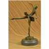 Image 4 : Tall Classical Dancer Ballerina Signed Bronze Sculpture Figure Art Deco Figure