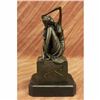 Image 1 : Signed Original Patoue French artist Sitting Woman Bronze Sculpture Statue Decor