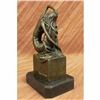Image 2 : Signed Original Patoue French artist Sitting Woman Bronze Sculpture Statue Decor