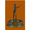 Image 1 : Hand Made Real 100% Hunter with Gun Ashtray Bronze Sculpture Figurine Decoration