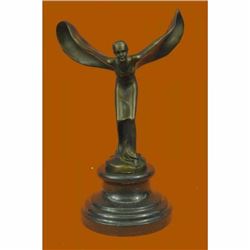 MASCOT-SPIRIT OF FABULOUS ROLLS-ROYCE ECSTASY,BRONZE STATUE, SCULPTURE FIGURINE