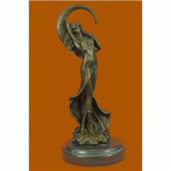 Venus Under the Moon by French artist Moreau Bronze Sculpture Figurine Figure
