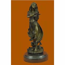 Signed Original Art Deco by Italian Artist Mavchi Mother Nature Bronze Sculpture