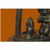 Image 5 : Solid Praying Baby Angel Bronze Sculpture Religious Statue Gift Idea Deal Figure