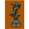 Image 2 : Valentines Day Gift Cherub Trumpet Musician Artist Angel Bronze Marble Statue