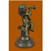 Image 4 : Valentines Day Gift Cherub Trumpet Musician Artist Angel Bronze Marble Statue