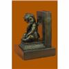 Image 1 : Signed Moreau French Artist Baby Angel Bookend Book end Bronze Sculpture