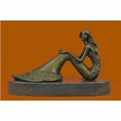 Indoor  outdoor modern abstract art craft decor statue bronze mermaid sculpture