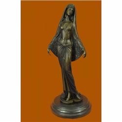 Signed Original Middle Easter Persian Princess Bronze Museum Quality Artwork Art