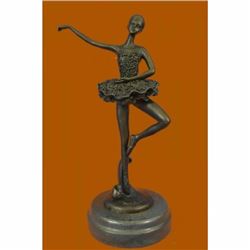Art Deco Cute Child Ballerina a Bronze Trophy Sculpture Hot Cast Figurine Figure