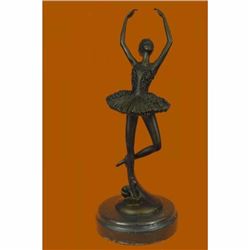 Handcrafted Bronze Ballerina Ballet Dancer Girl Tutu Figurine Sculpture Statue