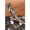 Image 3 : Signed ART DECO Rare Bronze Roaring c.1920s Nude Lady