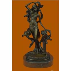 VICTORIAN MYTHOLOGY BIRD GARGOYLE SOLID BRONZE CANDLESTICK CANDLE HOLDER SALE