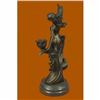Image 3 : Signed Original Beauty Kassin Candle Holder Candelabra Bronze Sculpture Figure