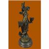 Image 4 : Signed Original Beauty Kassin Candle Holder Candelabra Bronze Sculpture Figure