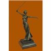 Image 1 : Hand Made Greek Mythology Athena Female Warrior with Sword Bronze Sculpture Gift