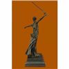 Image 3 : Hand Made Greek Mythology Athena Female Warrior with Sword Bronze Sculpture Gift